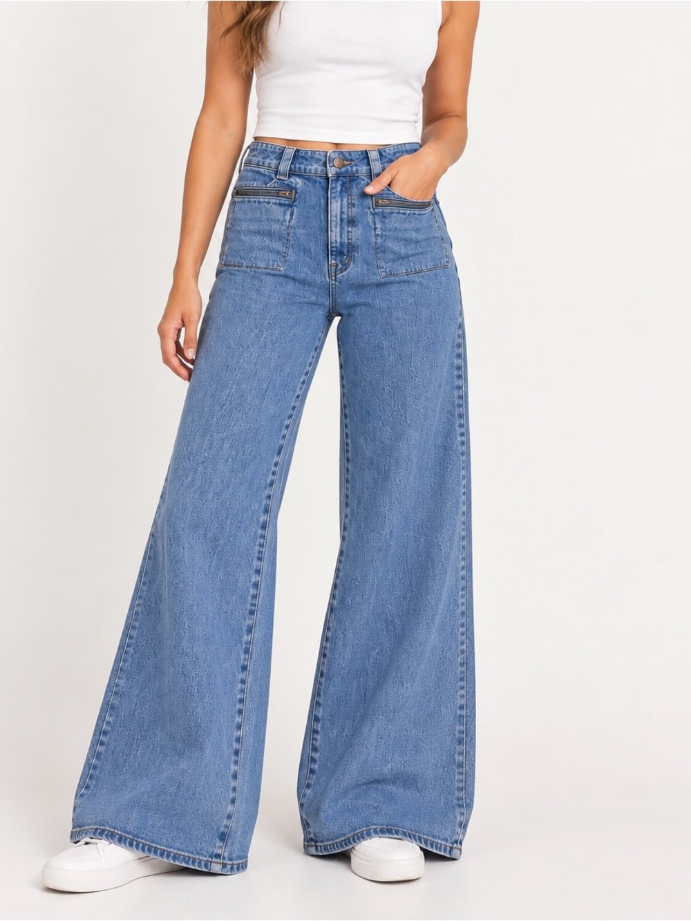 Madewell Light Blue High-Rise Wide-Leg Jeans